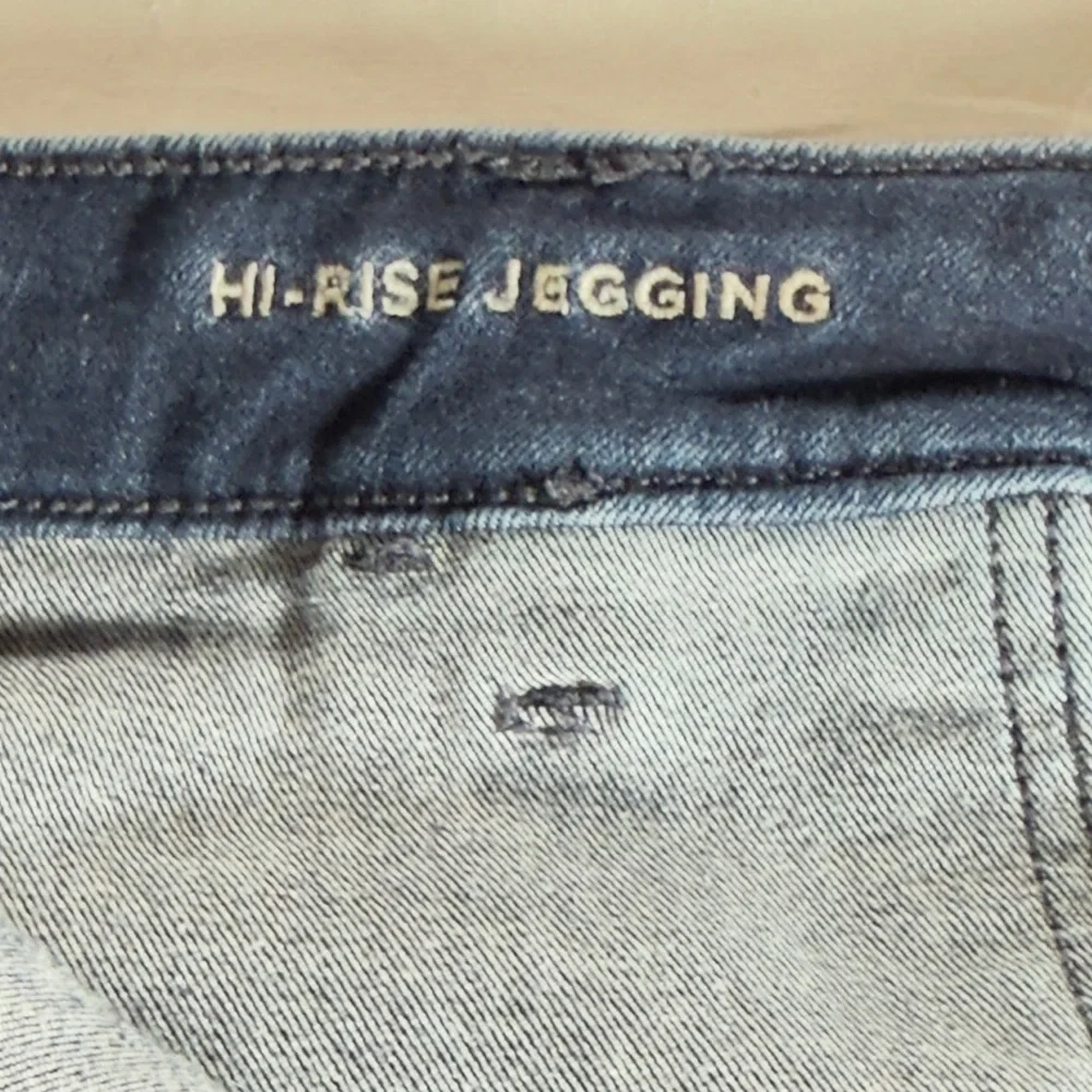American Eagle Hi-rise jeggings Cargo Denim Pants w!Utility Pockets so 14 short - Picture 3 of 7